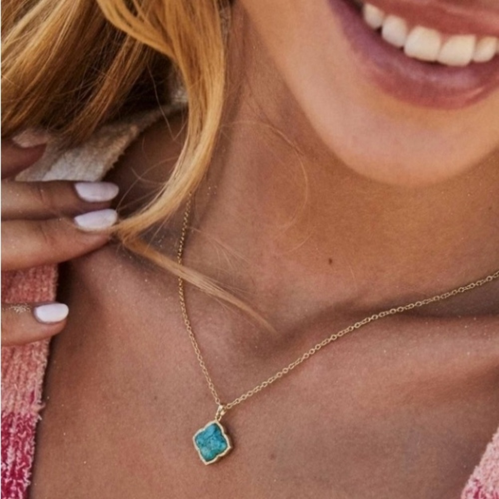 Kendra Scott Mallory Necklace- Gold & Turquoise